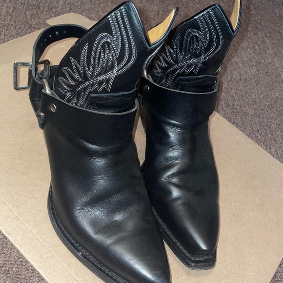 R13 Harness Leather Half Cowboy Boots - Picture 5 of 6